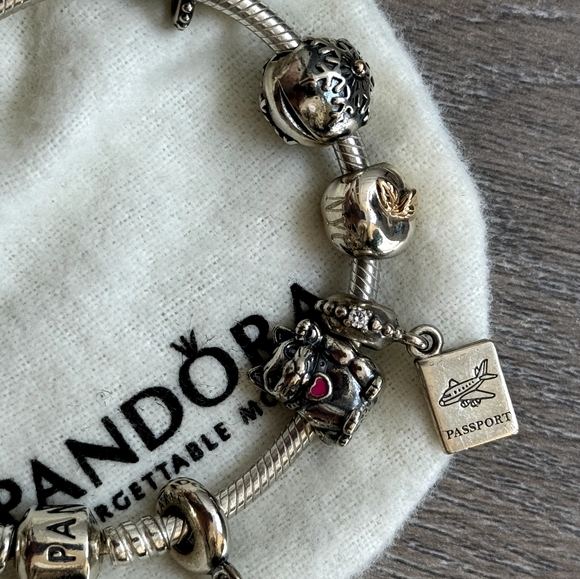 Pandora bracelet with charms silver with receipt - Picture 5 of 9